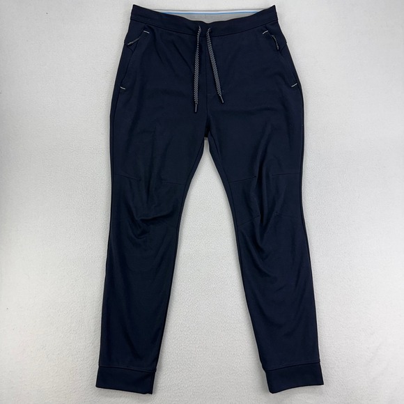 Mac Weldon Jogger Pants Mens M Black Slim Fit Tech Stretch Travel Drawstring - Picture 1 of 10